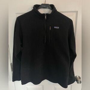 Patagonia Better Sweater Men's Quarter Zip Pullover Fleece- Black Large